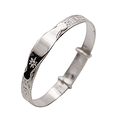 Claddagh Sterling Silver ID Expanding Bangle.