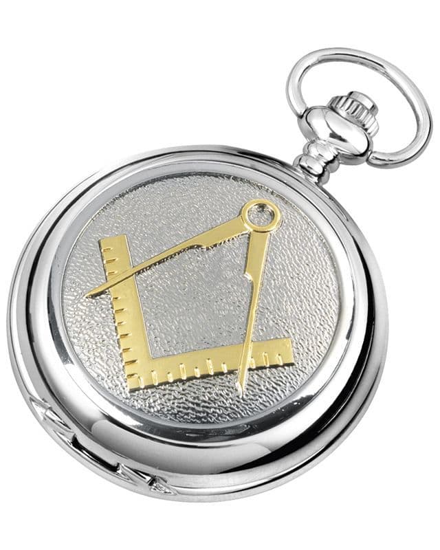 Free Mason Pocket Watch | Chrome Pocket Watches | London Silver Company | Quartz Pocket Watch