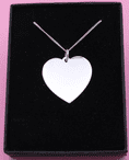 Medium Plain Sterling Silver Heart Necklace.