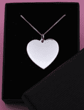 Medium Plain Sterling Silver Heart Necklace.