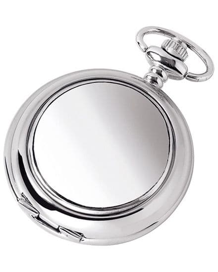 Plain Quartz Pocket Watch with Chain
