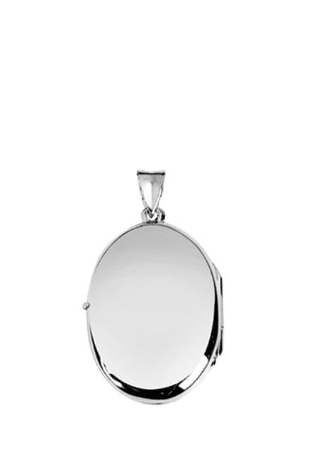 Plain Sterling Silver Oval Locket without Chain