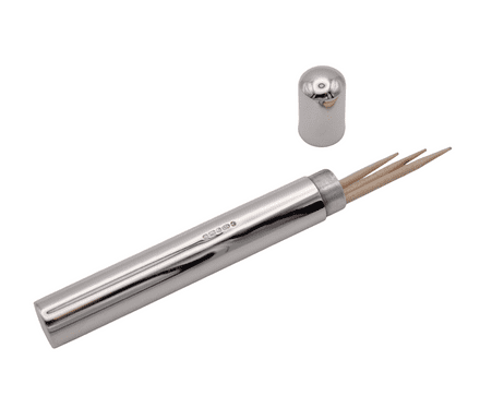 Plain Sterling Silver Toothpick Case
