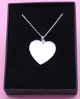 Small Plain Sterling Silver Heart Necklace.