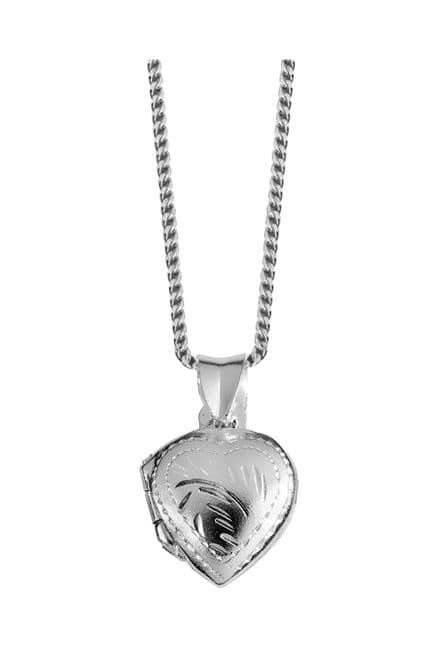 Small Sterling Silver Heart Shaped Locket