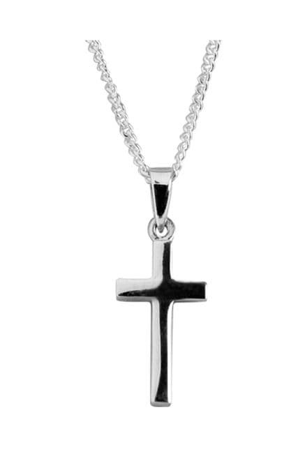 Sterling Silver Cross Plain Polished