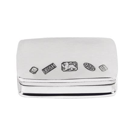Sterling Silver Display Hallmarked Rectangular Pillbox