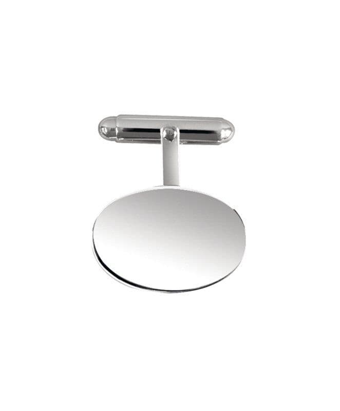 Sterling Silver Plain Oval Cufflinks | London Silver Company | Silver cufflinks