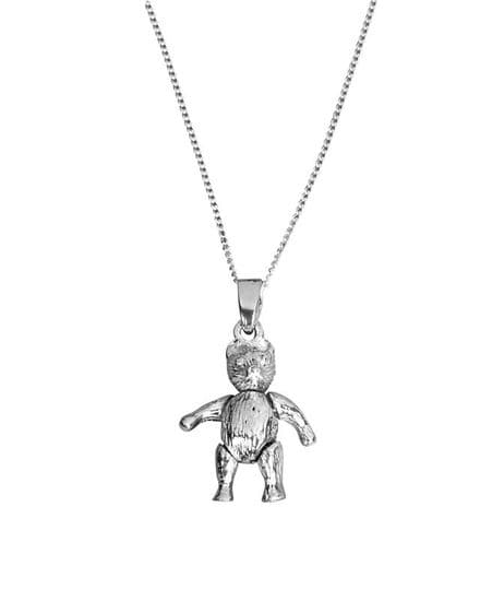 Sterling Silver 'Movable Teddy' Pendant with 40cm chain