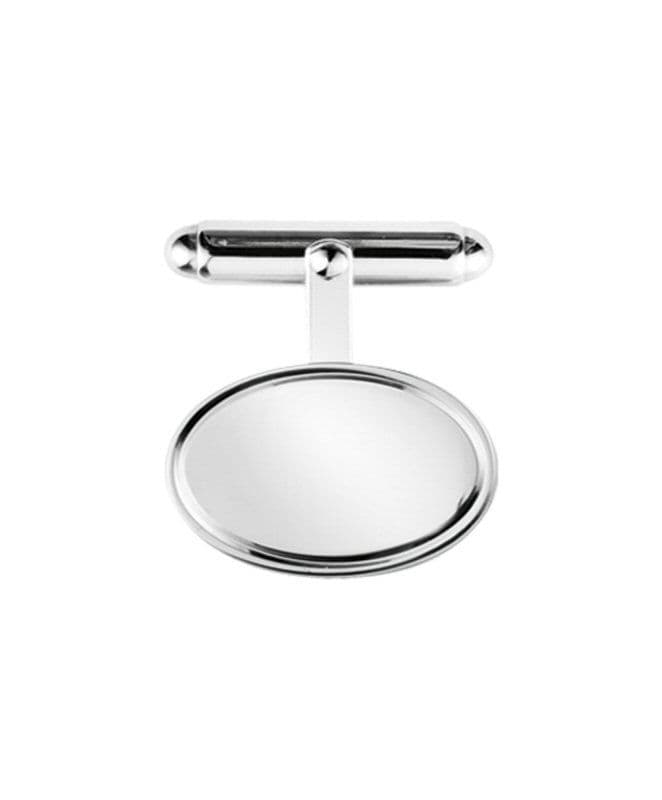 Sterling Silver Plain Oval Cufflinks | London Silver Company | Silver cufflinks