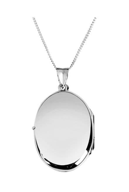 Sterling Silver Plain Oval Locket