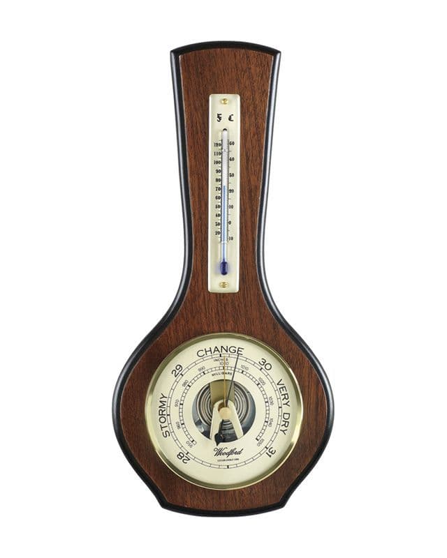 Veneered Barometers London Silver Company Wooden Barometer