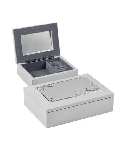 White Musical Jewellery Box