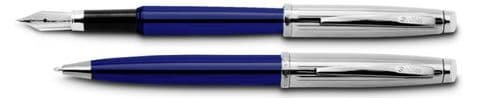 39 Oscar Fountain Pen and Ballpoint Set Navy Lacquer