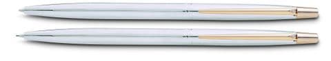 711 Gold Fine Line Pattern Ballpoint and Pencil Set