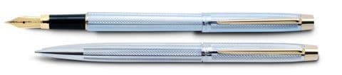 722 Wave Gold Fountain Pen and Ballpoint Set