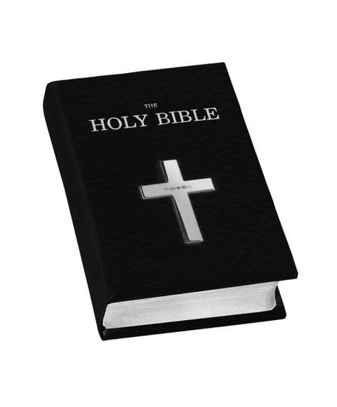 Black Bible with Sterling Silver Cross