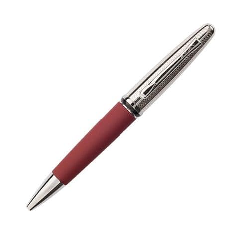Borghini Guilloche Prestige Ballpoint Pen in Soft Touch Bordeaux
