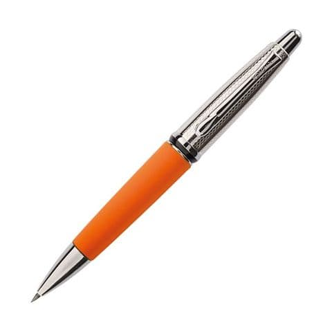 Borghini Guilloche Prestige Mechanical Pencil in Soft Touch Orange