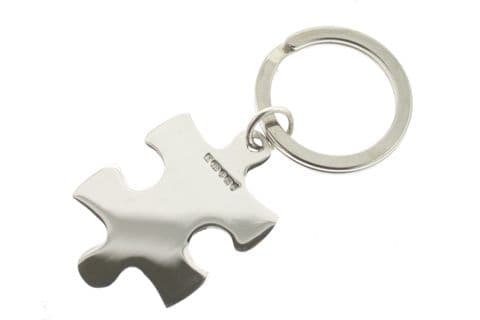 Hallmarked Sterling Silver Jigsaw Keyring