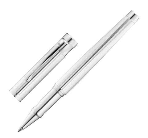 Hallmarked Sterling Silver Waldmann Rollerball Pen - Tango - Fine Line Pattern