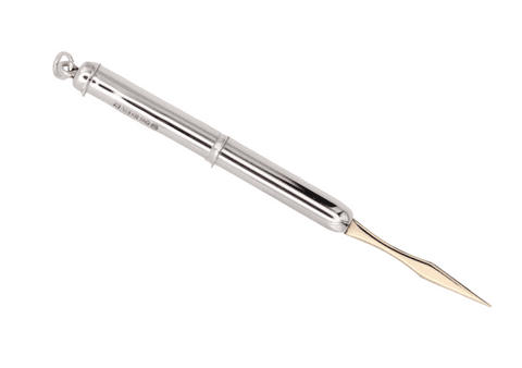 Plain Sterling Silver Toothpick with 9 carat Gold Pick