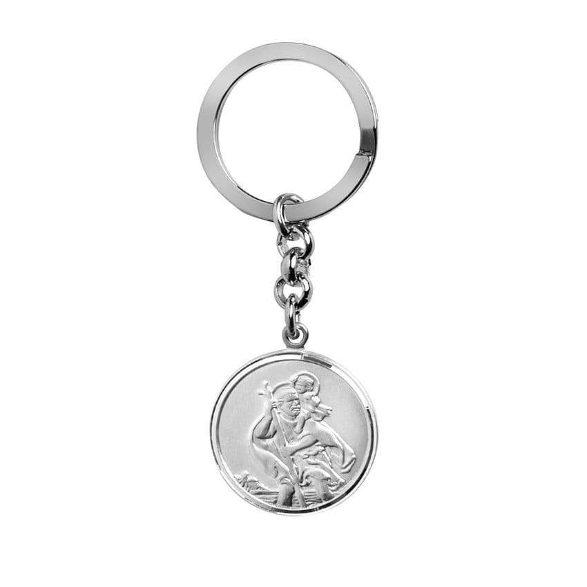 St Christopher Silver Keyring.