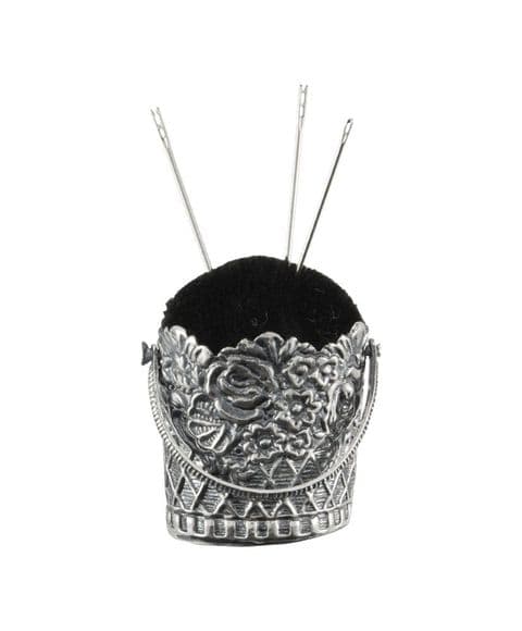 Sterling Silver basket Pin Cushion