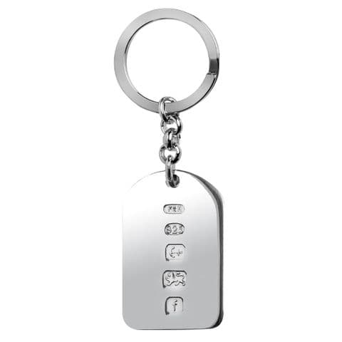 Sterling Silver Display Hallmark keyring- Small Size