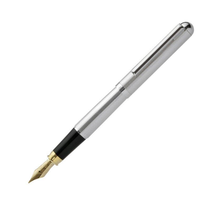 Bath Sterling Silver Fountain Pen - Barleycorn Sterling Silver | Silver Pen | Silver Fountain Pen