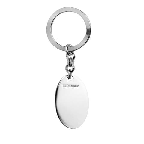 Sterling Silver Hallmarked Oval Keyring