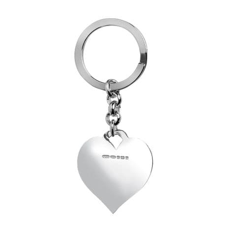 Sterling Silver Heart Shape Keyring