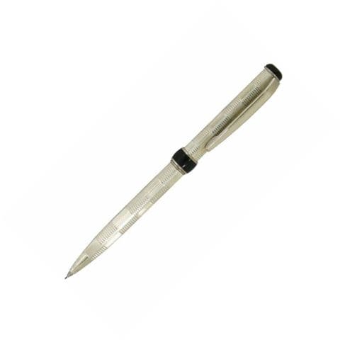 Sterling Silver Mechanical Pencil - Via Roma Geometric Design - Hallmarked Sterling Silver