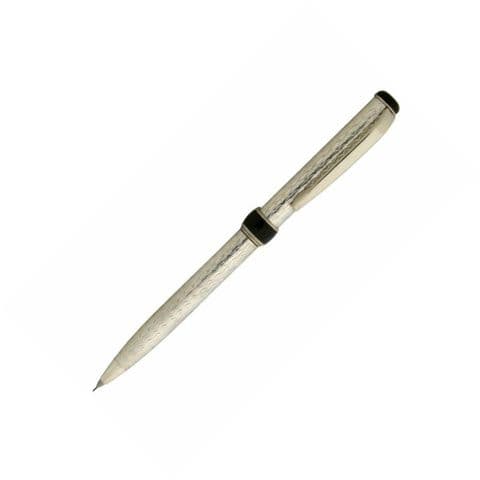 Sterling Silver Propelling Pencil - Via Roma Wave Design - Hallmarked Sterling Silver