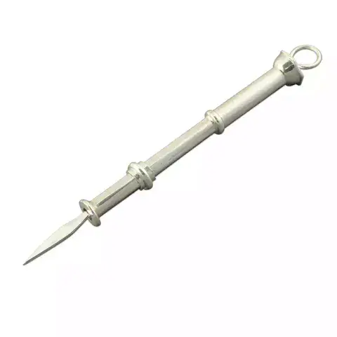 Stylish Round Sterling Silver Toothpick