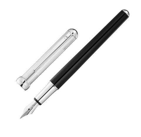 Waldmann Chess 925 Sterling Silver Fountain Pen with Black Lacquer