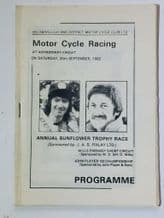 AGHADOWEY (.N.I.)  1982 Sept 25   Motocycle race programme