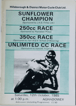 AGHADOWEY (.N.I.)  1985 Oct 12  Motocycle race programme