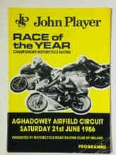 AGHADOWEY (.N.I.)  1986 June 21  Motocycle race programme