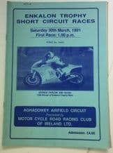 AGHADOWEY (.N.I.)  1991 March 30 Motocycle race programme