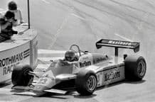 Alfa Romeo 182 Bruno Giacomelli Long Beach GP 1982 action photo
