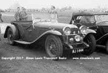 Alvis Speed 20 SA 1933 MJ 1444  parked at Winfield circuit, Scotland July 1951