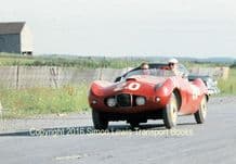 Arnolt-Bristol at Watkins Glen, Seneca Cup, 1957. Unknown driver. Colour photo