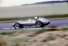 Aston Martin DBR5 Trintignant 1960 British GP rare colour photo