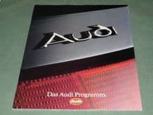 AUDI "Das Audi programm" (c.1990) German text Sales Brochure