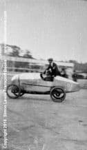 AUSTIN 7 "Barrel" Streamliner. Gordon England at Brooklands 1923. Photo A