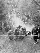 Austin 7 FT2287 photo. Being pulled out of trouble. Possibly 1938 MCC Sporting Trial