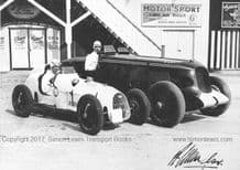 AUSTIN 7 & LEYLAND-THOMAS, P Driscoll & G Scott .Photo. Brooklands 1935