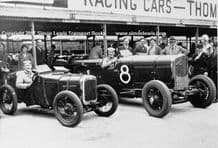 AUSTIN 7 & Talbot ,A B Gilbert, V Balls, Brooklands circa 1931. Photo