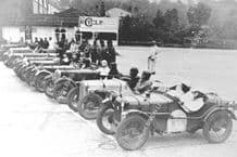 AUSTIN 7s TT Hon Victoria Worsley etc. Lined up to start at Brooklands 1931